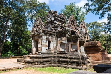 chau say tevoda, one of a pair of hindu temples built during the reign of suryavarman ii at angkor, cambodia
