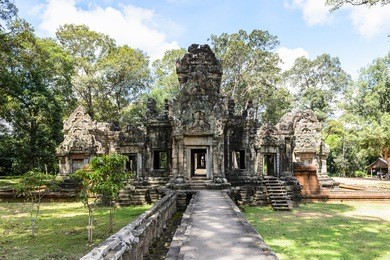 chau say tevoda, one of a pair of hindu temples built during the reign of suryavarman ii at angkor, cambodia