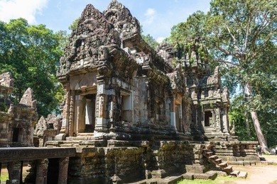 chau say tevoda, one of a pair of hindu temples built during the reign of suryavarman ii at angkor, cambodia
