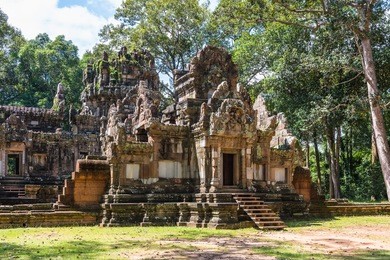 chau say tevoda, one of a pair of hindu temples built during the reign of suryavarman ii at angkor, cambodia