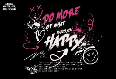 typography street art graffiti with spray splash effect for graphic tee t shirt or sweatshirt  vector