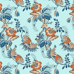 beautiful traditional floral flower seamless pattern with background.