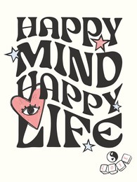 slogan, psychedelic slogan vector, heart vector, mystic style