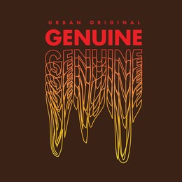 urban original genuine typography melting text lettering gradient  typographic poster t shirt print graphic design vector
