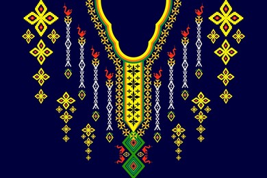 floral oriental neck embroidery pattern. neck wear ethnic traditional style. designs for men and women fashion, neckline, neck embroidery, decor, textile, fabric, decoration designs, collar shirt