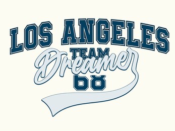 los angeles slogan typography graphics for t-shirt. college print for apparel. vector illustration.

