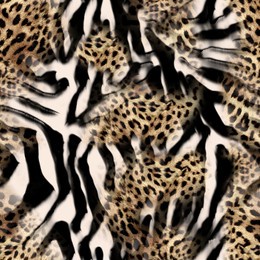 seamless leopard and zebra texture, hand draw animal print, animal texture, african wild pattern.