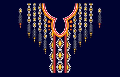 geometric oriental pattern ethnic traditional flower 
necklace embroidery designs for women fashion backgrounds, 
wallpapers, clothes and wraps.