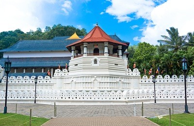 temple of the sacred tooth relic, that is located in the royal palace complex of the former kingdom of kandy sri lanka, which houses the relic of the tooth of buddha