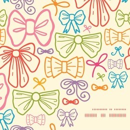 vector colorful bows frame corner pattern background