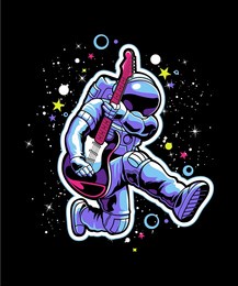 astronaut guitarist vector illustration design
the design is suitable for use on t-shirts and posters