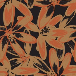 floral brush strokes seamless pattern design for fashion textiles, graphics, backgrounds and crafts