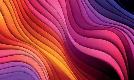 abstract wave paper cut colorful background