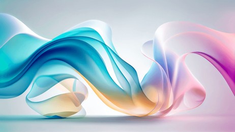 abstract light background with 3d smooth color waves