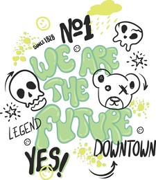 slogan we are the future. vector illustration. slogan vector