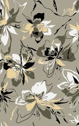 textile design with abstract flower pattern image