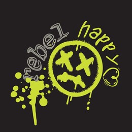 graffiti street art style smile slogan text, melting face drawings. vector illustration design, fashion, graphics, tshirt prints, graphic, fashion, girls, women, sweatshirts, kids, clothing, textile