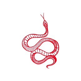 vector illustration of a red snake