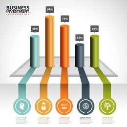 business chart and graph infographic
