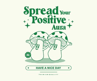  retro illustration of mushroom t shirt design, vector graphic, typographic poster or tshirts street wear and urban style