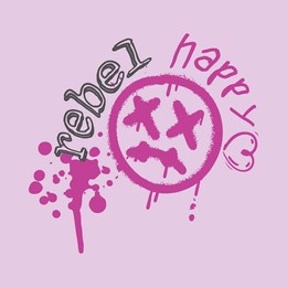 graffiti street art style smile slogan text, melting face drawings. vector illustration design, fashion, graphics, tshirt prints, graphic, fashion, girls, women, sweatshirts, kids, clothing, textile