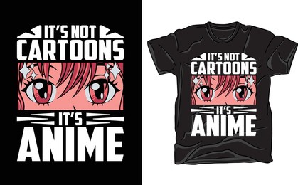 cartoons anime t shirt design vector