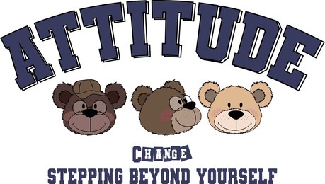 cute teddy bear with slogan