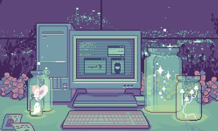 here is an illustration of your computer equipment that is easy on the eyes