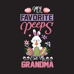 bunny t shirt design graphic template