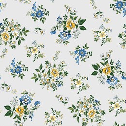 seamless texture with flowers and leaves 