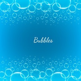 abstract creative concept vector shiny transparent bubbles for web and mobile applications isolated on blue background, aqua art illustration template design, business infographic and social media.