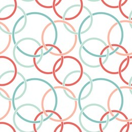 seamless pattern. stylish texture with interlacing rings. vector repeating background