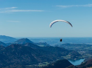 extreme parachuting in high mountains alps austria