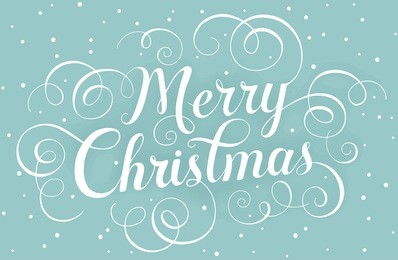 merry christmas. lettering