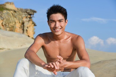 healthy lifestyle concept-smile sport model