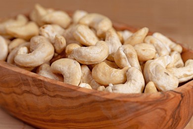 scattered pile of cashew nuts fresh cashew nuts on the table