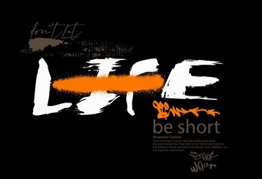 typography street art graffiti slogan print with spray effect for graphic tee shirt, t shirt graphics print vector illustration design,  text splash t shirt print patterns