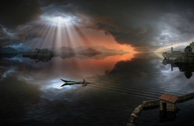 high water, photo-collage