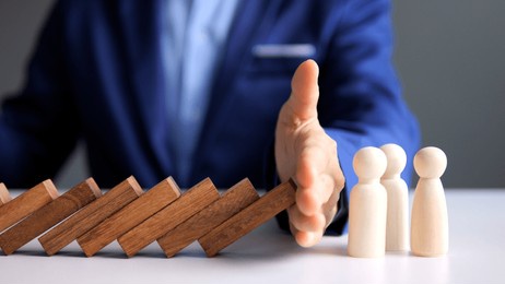 risk management. the concept, strategy, analysis for business success in the financial market. mitigate danger, maximize investment returns with strong business plan and financial strategy background.