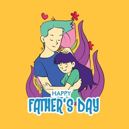 father's day vector illustration for event