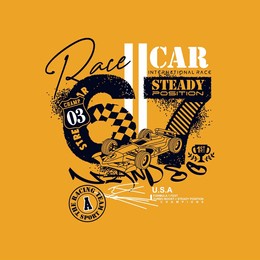 vector car for t shirt, vector race car international race design graphic illustration