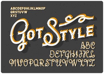 vintage font set