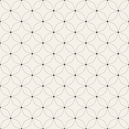 vector seamless pattern. modern stylish texture. repeating geometric tiles with thin linear grid and circles in nodes
