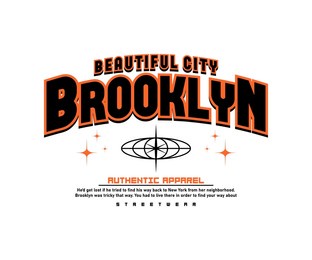 brooklyn slogan typography vector graphic, for typographic poster or t shirts streetwear and urban style