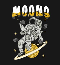 tshirt design astronaut vector art, illustration, and graphic