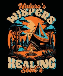 vector summer beach camping vintage tshirt design