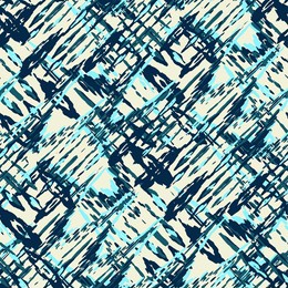 ethnic vector pattern. bohemian peacock print. blue and indigo geometric ikat seamless design. fashion retro art. vintage ornament. rhombus watercolor background. abstract modern batik.