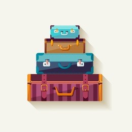 mountain vintage suitcases. 