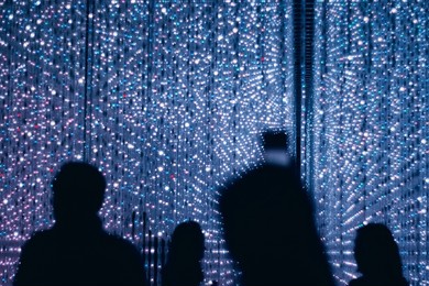 bokeh shot at the art science centre in singapore