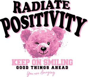 made with teddy bear and lettering, this design can be used on t-shirts and elsewhere.